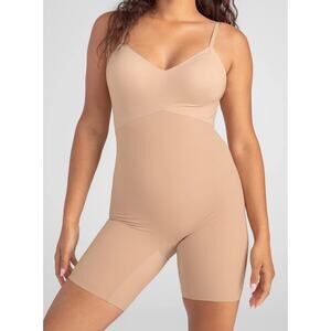 HoneyLove Low-Back Bodysuit Shapewear in Sand Size 1X